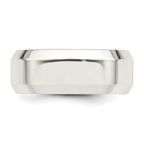 Sterling Silver 8mm Beveled Edge
