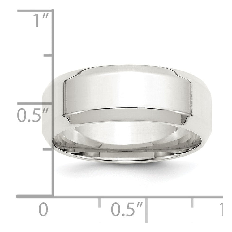 Sterling Silver 8mm Beveled Edge