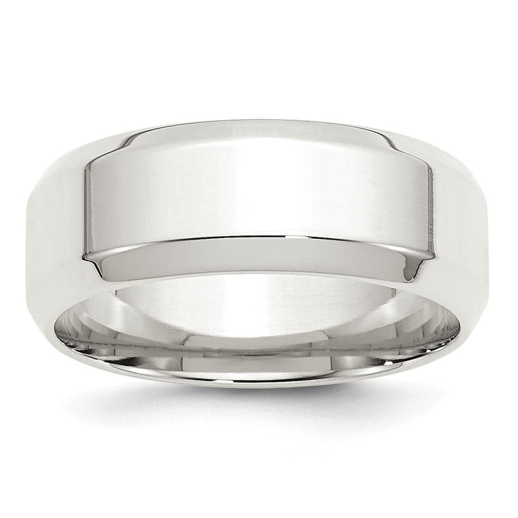 Sterling Silver 8mm Beveled Edge