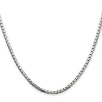 Sterling Silver 2.5mm 8 Sided Box Chain