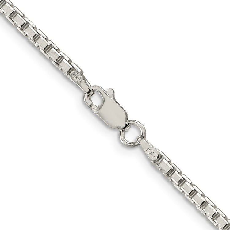 Sterling Silver 2.5mm 8 Sided Box Chain