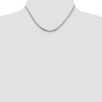 Sterling Silver 2.5mm 8 Sided Box Chain