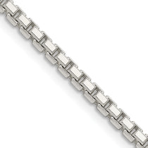 Sterling Silver 2.5mm 8 Sided Box Chain