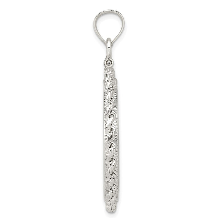 Wideband Distinguished Coin Jewelry Sterling Silver Polished Rope 26.4 x 1.8mm Susan B. Anthony Screw Top Coin Bezel Pen