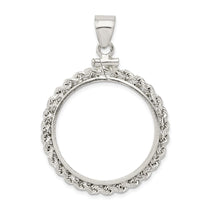 Wideband Distinguished Coin Jewelry Sterling Silver Polished Rope 26.4 x 1.8mm Susan B. Anthony Screw Top Coin Bezel Pen