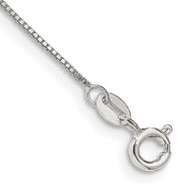Sterling Silver .8mm Box Chain Anklet