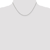 Sterling Silver Rhodium-plated .9mm Box Chain