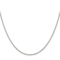 Sterling Silver Rhodium-plated 1.1mm Box Chain