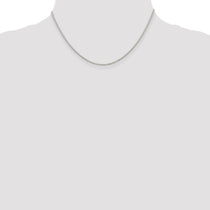 Sterling Silver Rhodium-plated 1.1mm Box Chain