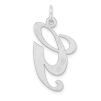 Sterling Silver Large Script Letter G Initial Pendant Necklace - view 3