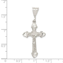 Sterling Silver Diamond-Cut Crucifix Pendant