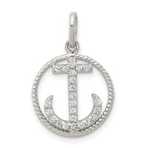 Sterling Silver Platinum-plated Polished Vibrant CZ Star of David Pendant