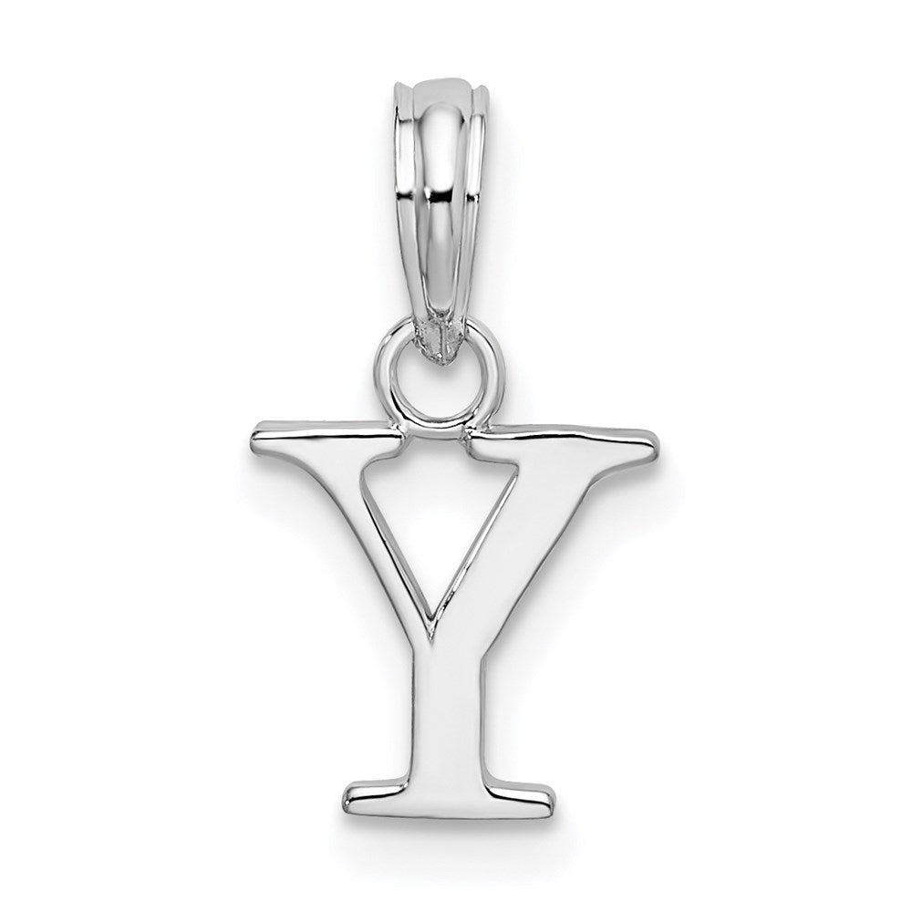 Sterling Silver Dainty Block Letter Y Initial Pendant Necklace - Hypoallergenic Sterling Silver Pendant Necklaces for Women - Personalized Dainty Laye
