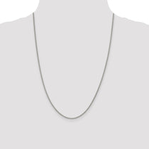Sterling Silver Rhodium-plated 2mm Curb Chain