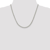 Sterling Silver Rhodium-plated 3.5mm Curb Chain
