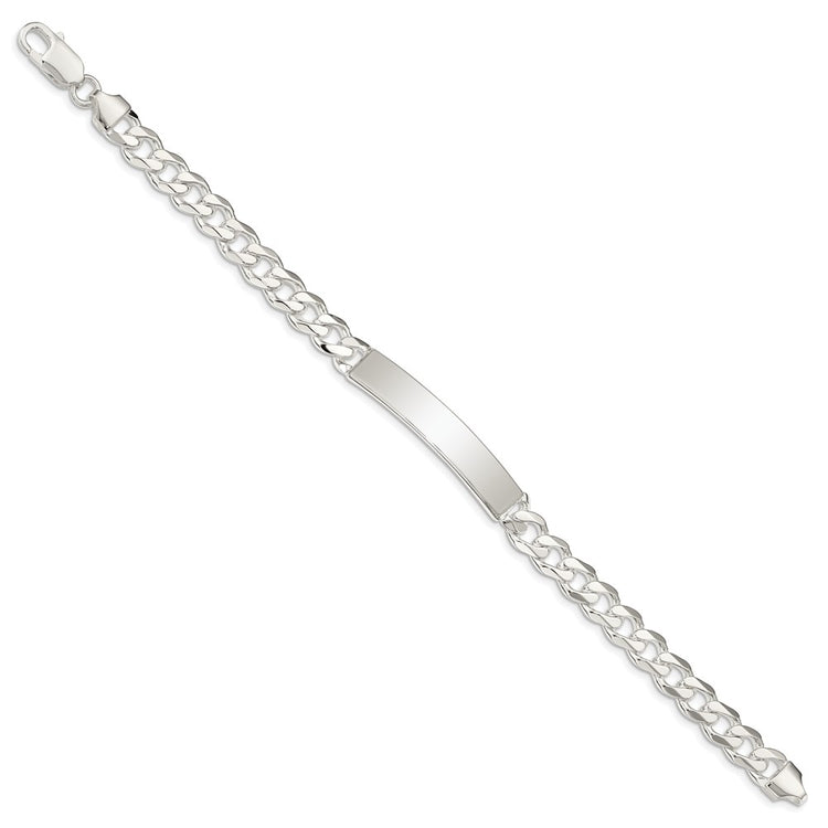 Sterling Silver Curb Link ID Bracelet