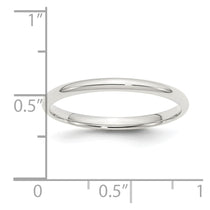 Sterling Silver 2mm Comfort Fit