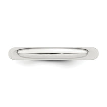 Sterling Silver Rhodium-plated 3mm Comfort Fit