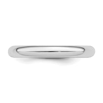 Sterling Silver Rhodium-plated 3mm Comfort Fit