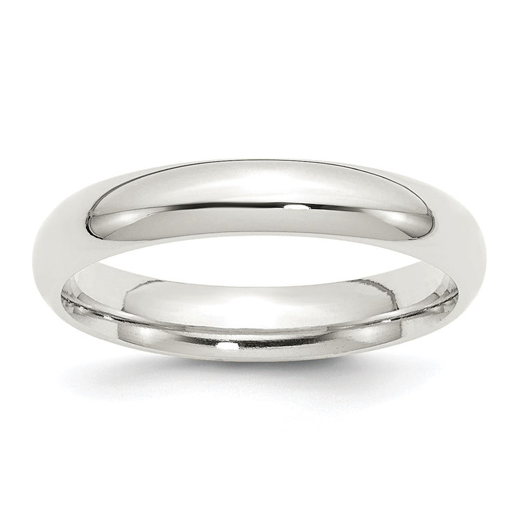 Sterling Silver 4MM Comfort Fit Wedding Band Ring
