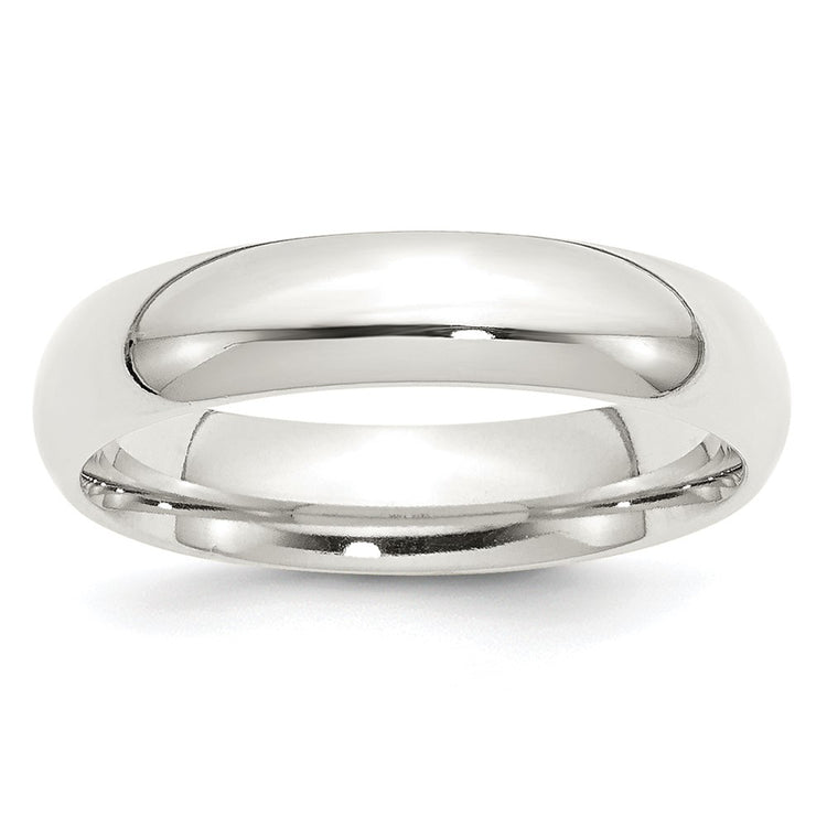 Sterling Silver 5MM Comfort Fit Wedding Band Ring
