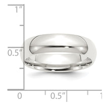 Sterling Silver 6mm Comfort Fit
