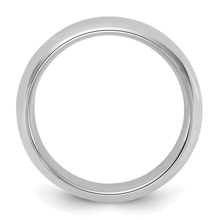 Sterling Silver Rhodium-plated 6mm Comfort Fit