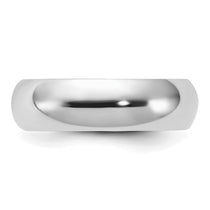 Sterling Silver Rhodium-plated 6mm Comfort Fit