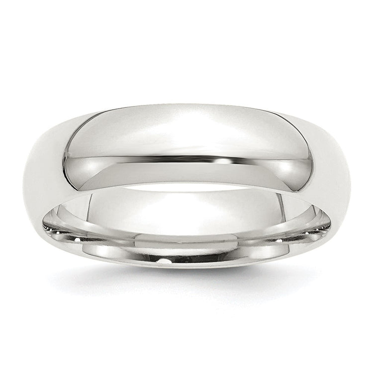 Sterling Silver 6MM Comfort Fit Wedding Band Ring For Men Women