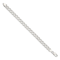 Sterling Silver 8.3mm Pav Curb Chain