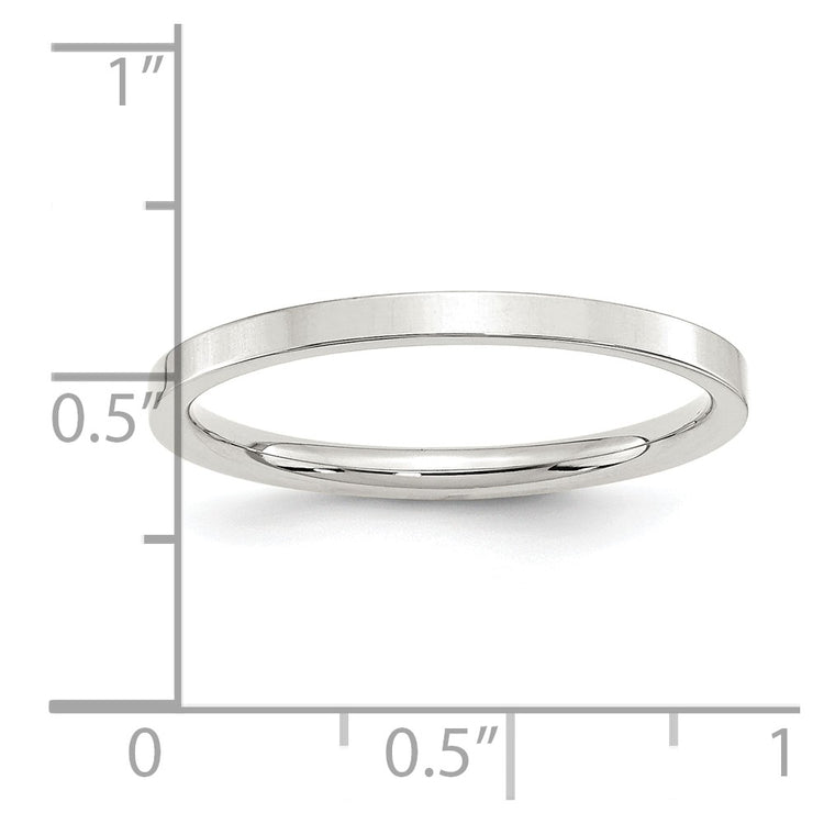 Sterling Silver 2mm Comfort Fit Flat