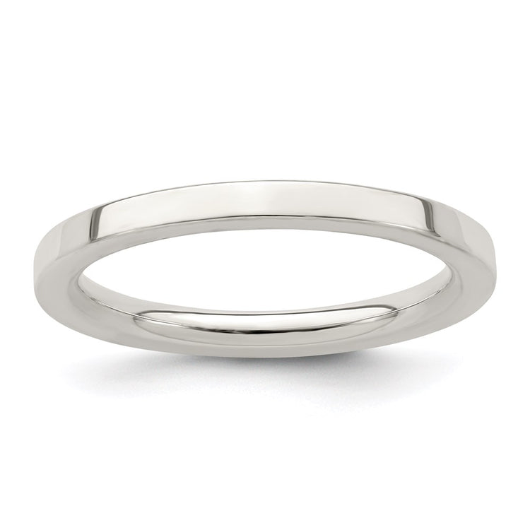 Sterling Silver 2mm Comfort Fit Flat