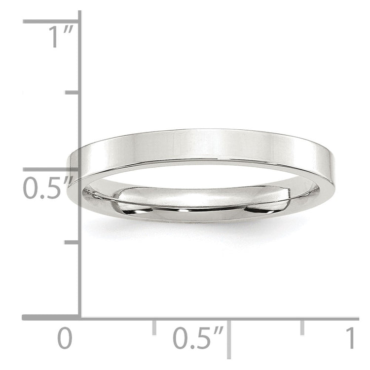 Sterling Silver 3mm Comfort Fit Flat