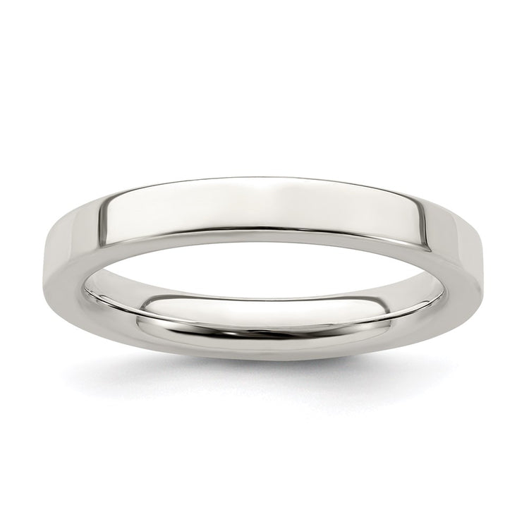 Sterling Silver 3mm Comfort Fit Flat