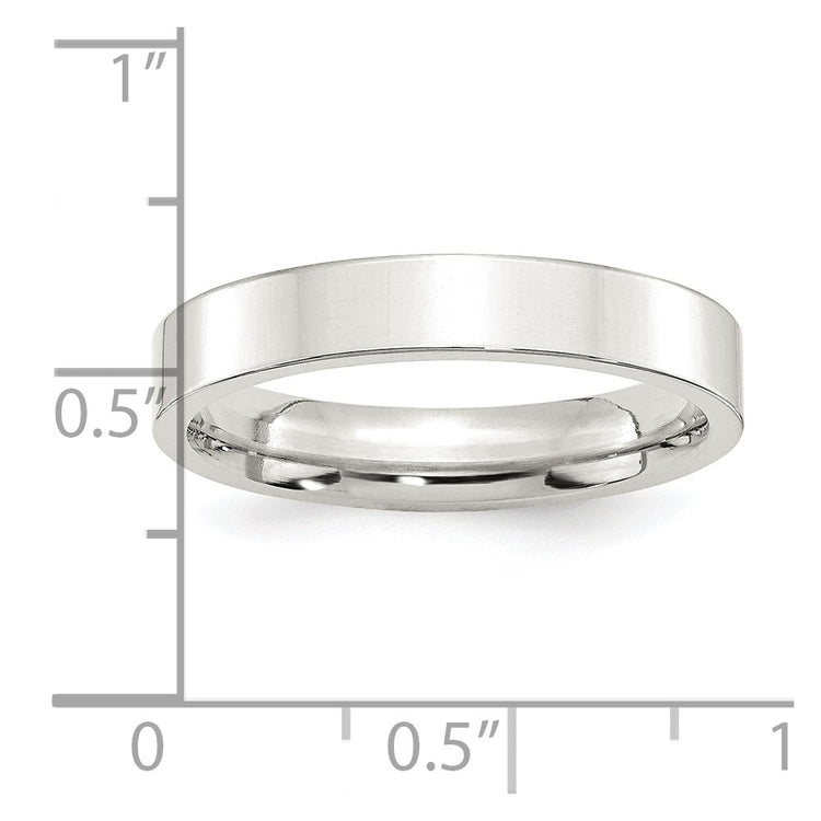 Sterling Silver 4mm Comfort Fit Flat