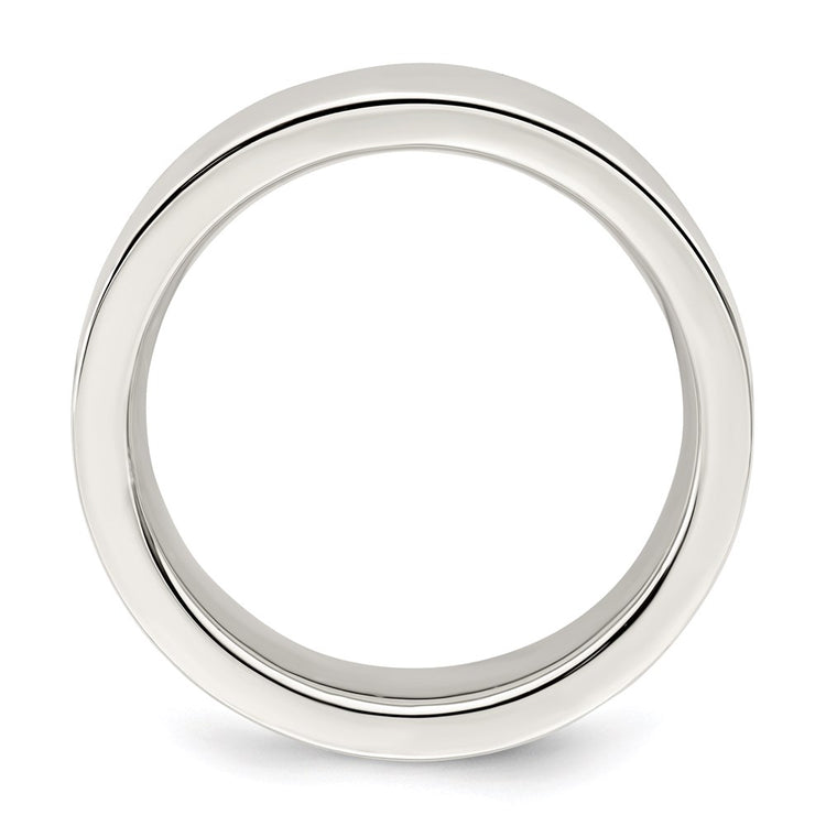 Sterling Silver 6mm Comfort Fit Flat