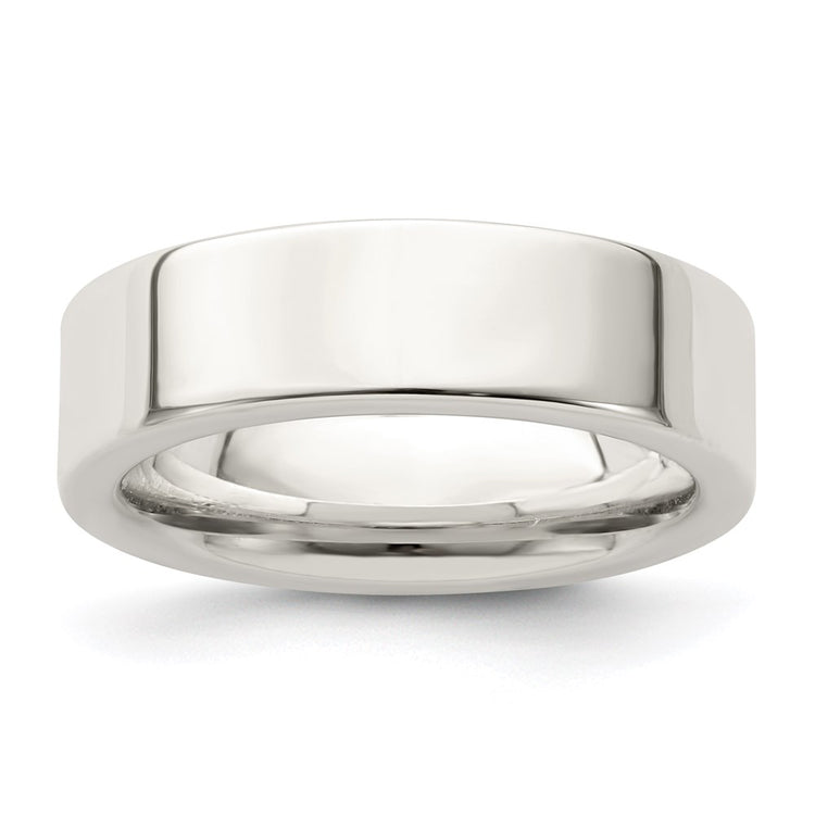 Sterling Silver 6mm Comfort Fit Flat