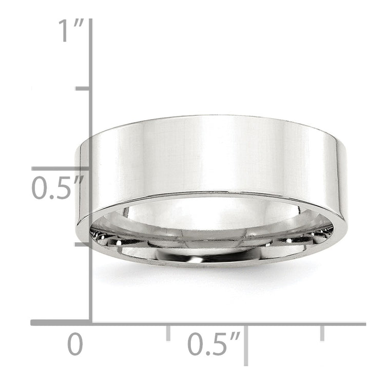 Sterling Silver 7mm Comfort Fit Flat