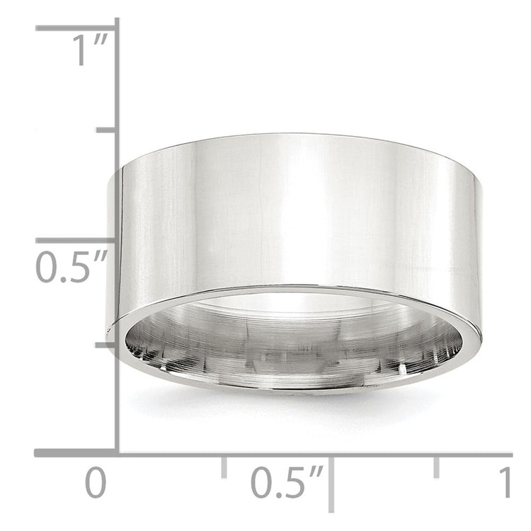 Sterling Silver 10mm Comfort Fit Flat