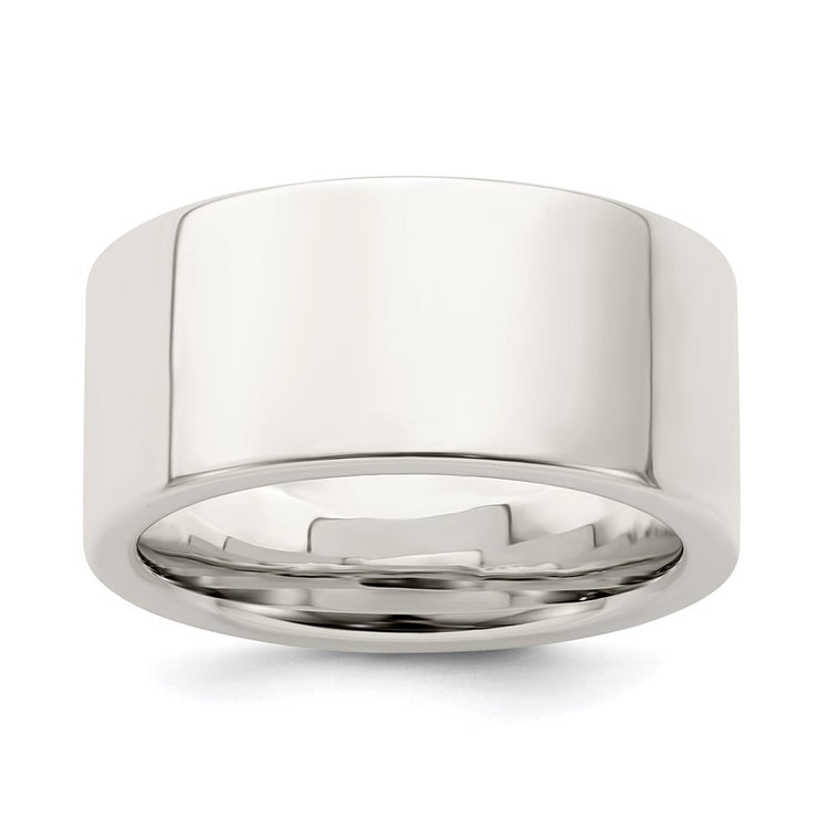 Sterling Silver 10mm Comfort Fit Flat