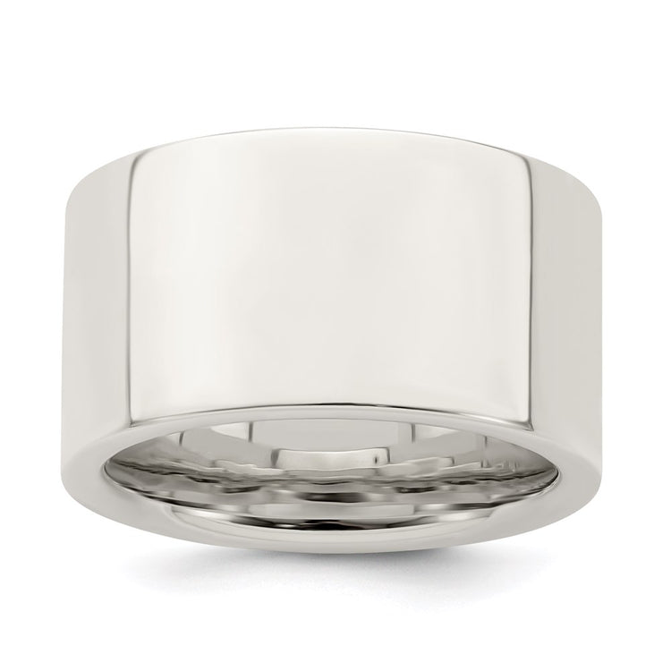 Sterling Silver 12mm Comfort Fit Flat