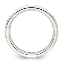 Sterling Silver 3mm Comfort Fit Half Round Milgrain