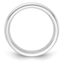 Sterling Silver 4mm Comfort Fit Half Round Milgrain