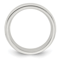 Sterling Silver 6mm Comfort Fit Half Round Milgrain