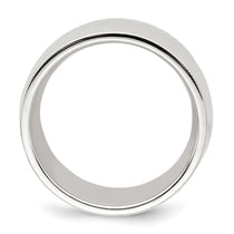 Sterling Silver 10mm Comfort Fit Half Round Milgrain