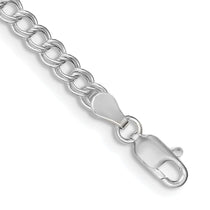 Italian Crafted Solid Sterling Silver 4.25mm Double Link Charm Bracelet - Hypoallergenic Sterling Silver Bracelets for Women - Size 5 Inch - Stackable