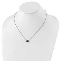 Sterling Silver Halo CZ Necklace 18-19" – Cheryl M - view 3