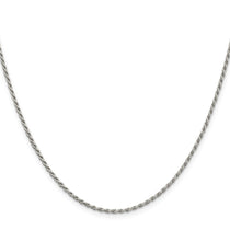 Sterling Silver 1.7mm Diamond-cut Rope Chain