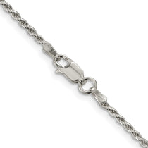 Sterling Silver 1.7mm Diamond-cut Rope Chain