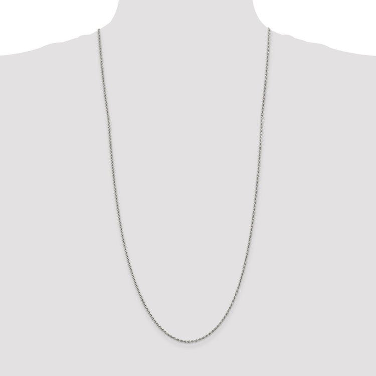 Sterling Silver 1.7mm Diamond-cut Rope Chain